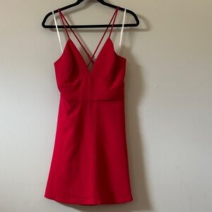 BCBGeneration Red Strappy Mini Dress